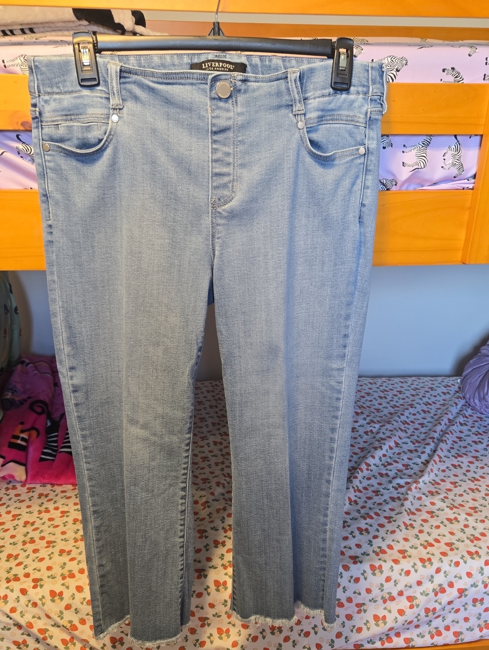 Liverpool Light Blue Ankle Flare Jeans